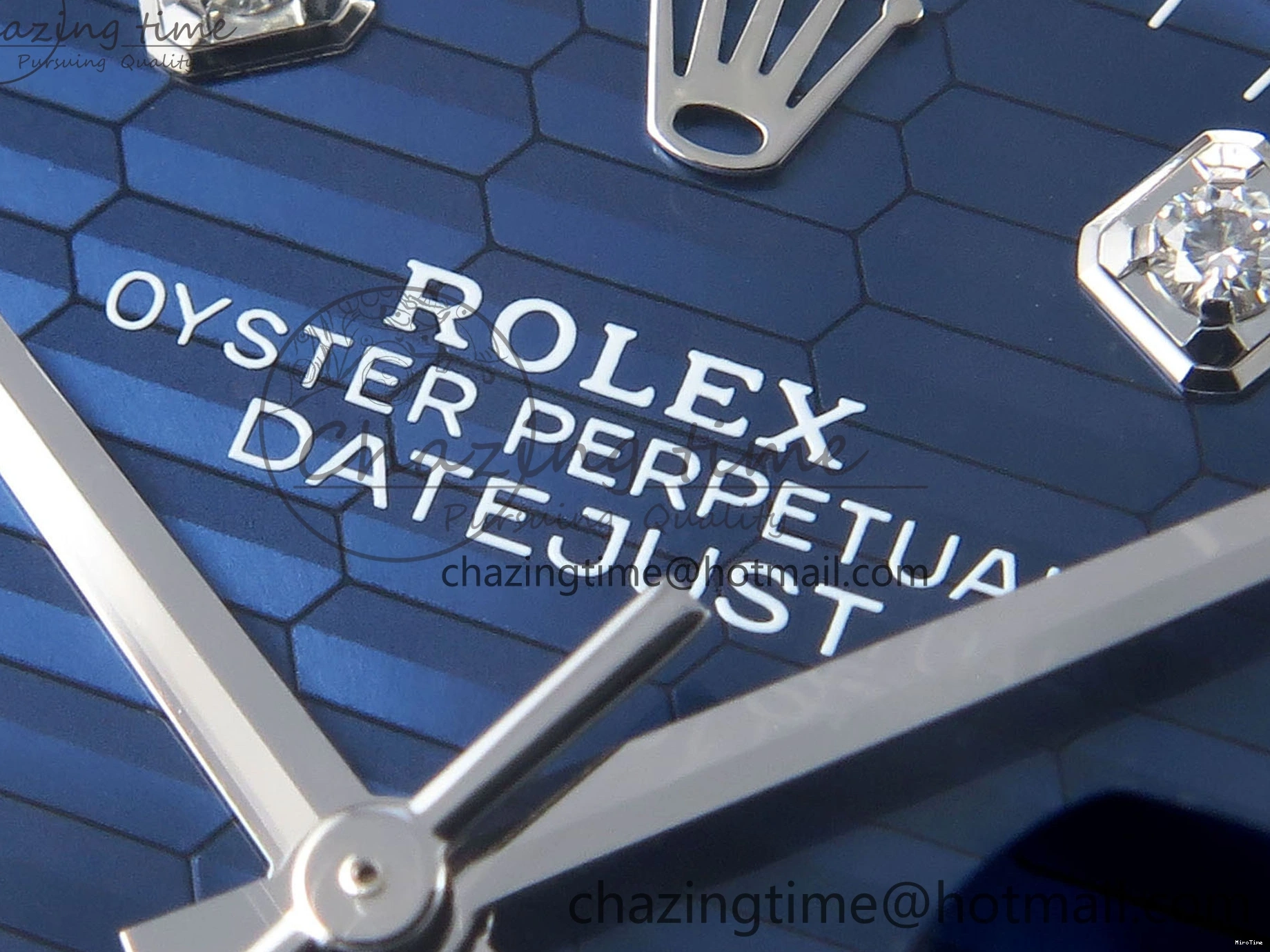 MiroTime 0424 FastDry DateJust 36 126234 Clean 1:1 Best Edition 904L Steel Blue Textured Diamonds Dial on Jubilee Bracelet VR 1967